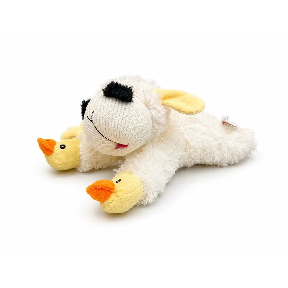 Lamb Chop Dog Toy Set 4 Pack Rainbow Leopard Duck Iridescent